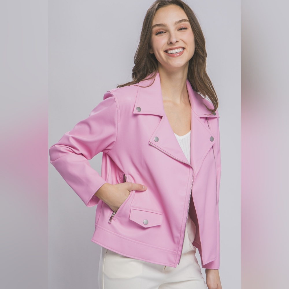 LOVE TREE Collared Neck Zip Up Jacket